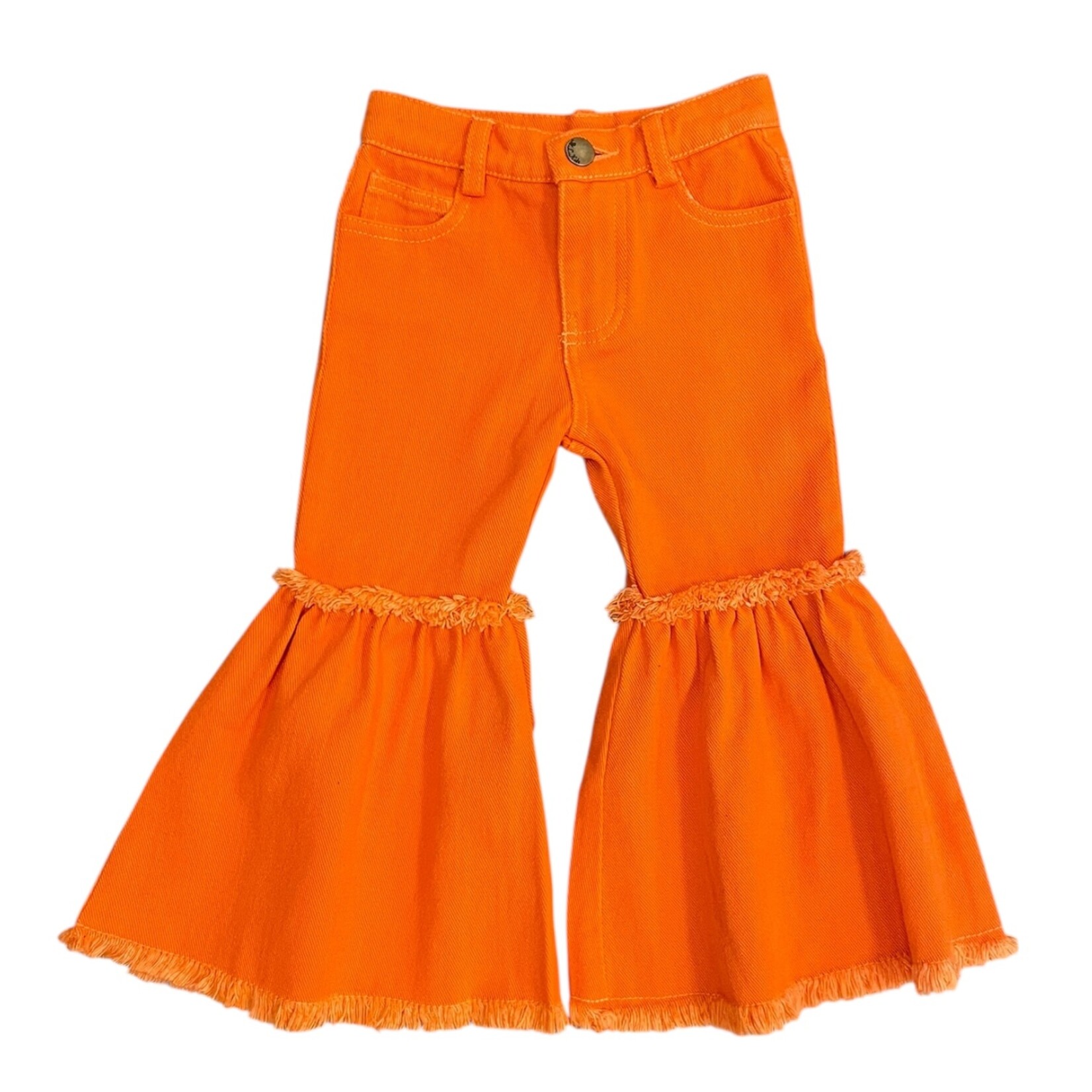 ML Kids Orange Denim Bell Bottoms