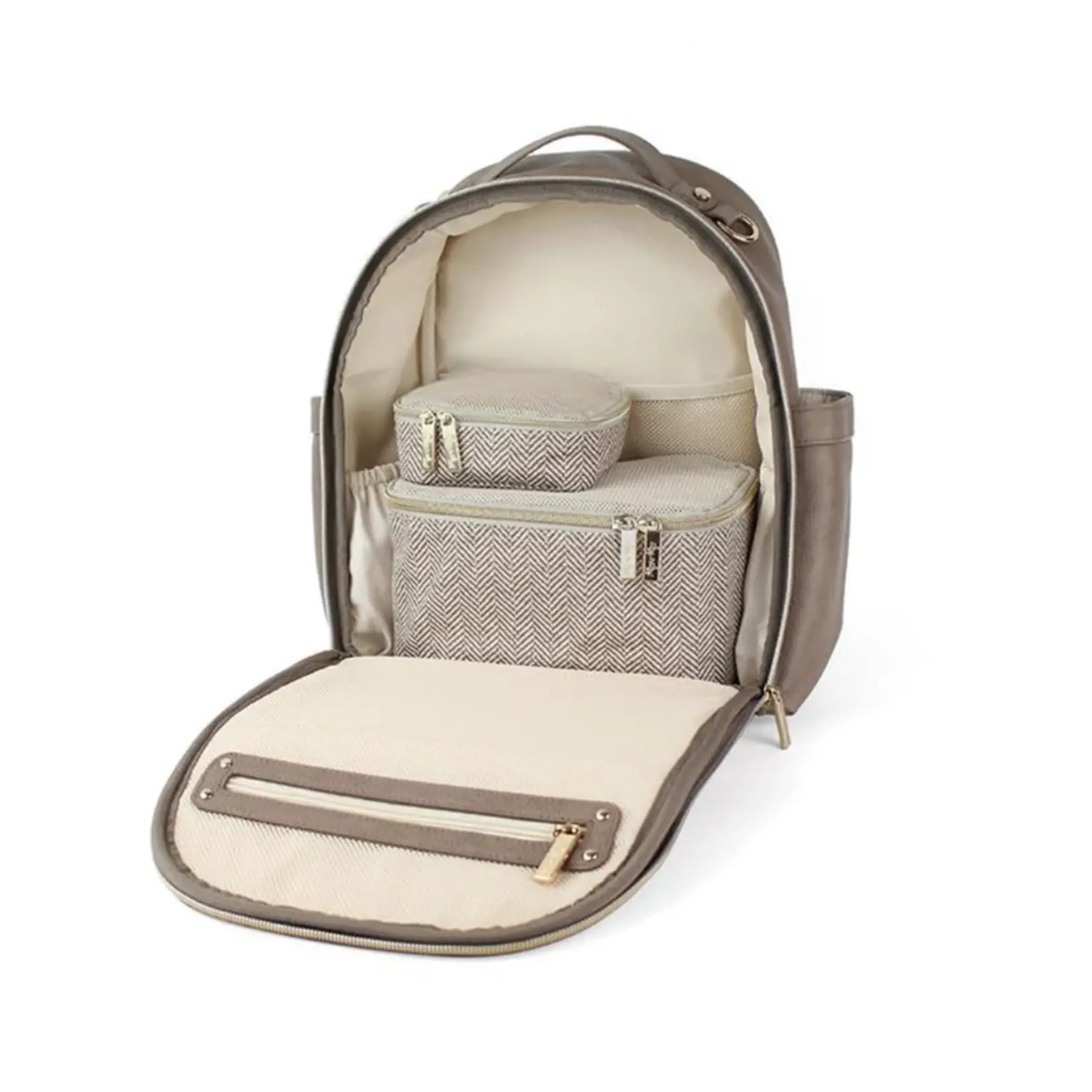 Itzy Ritzy Taupe Checkerboard Packing Cubes