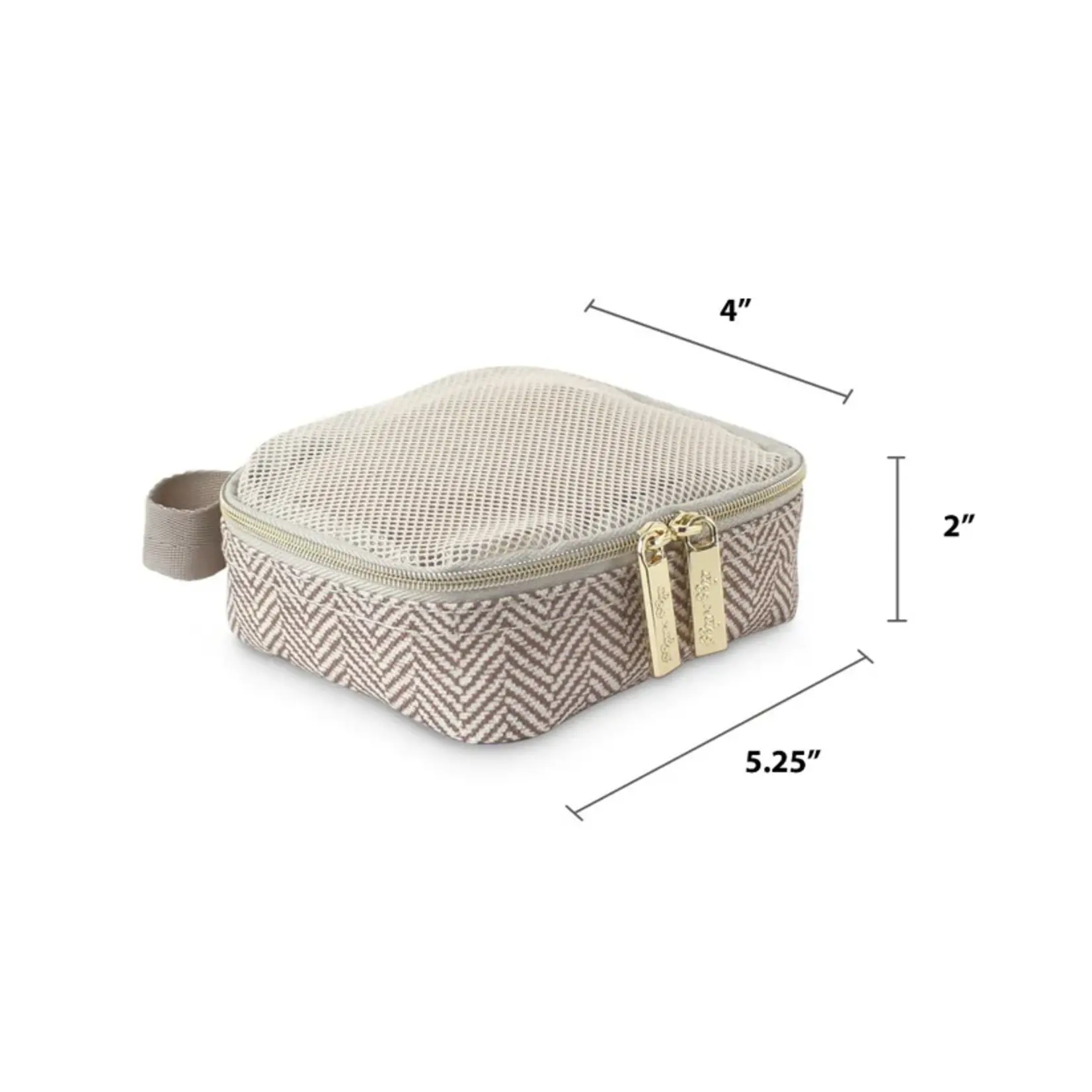Itzy Ritzy Taupe Checkerboard Packing Cubes
