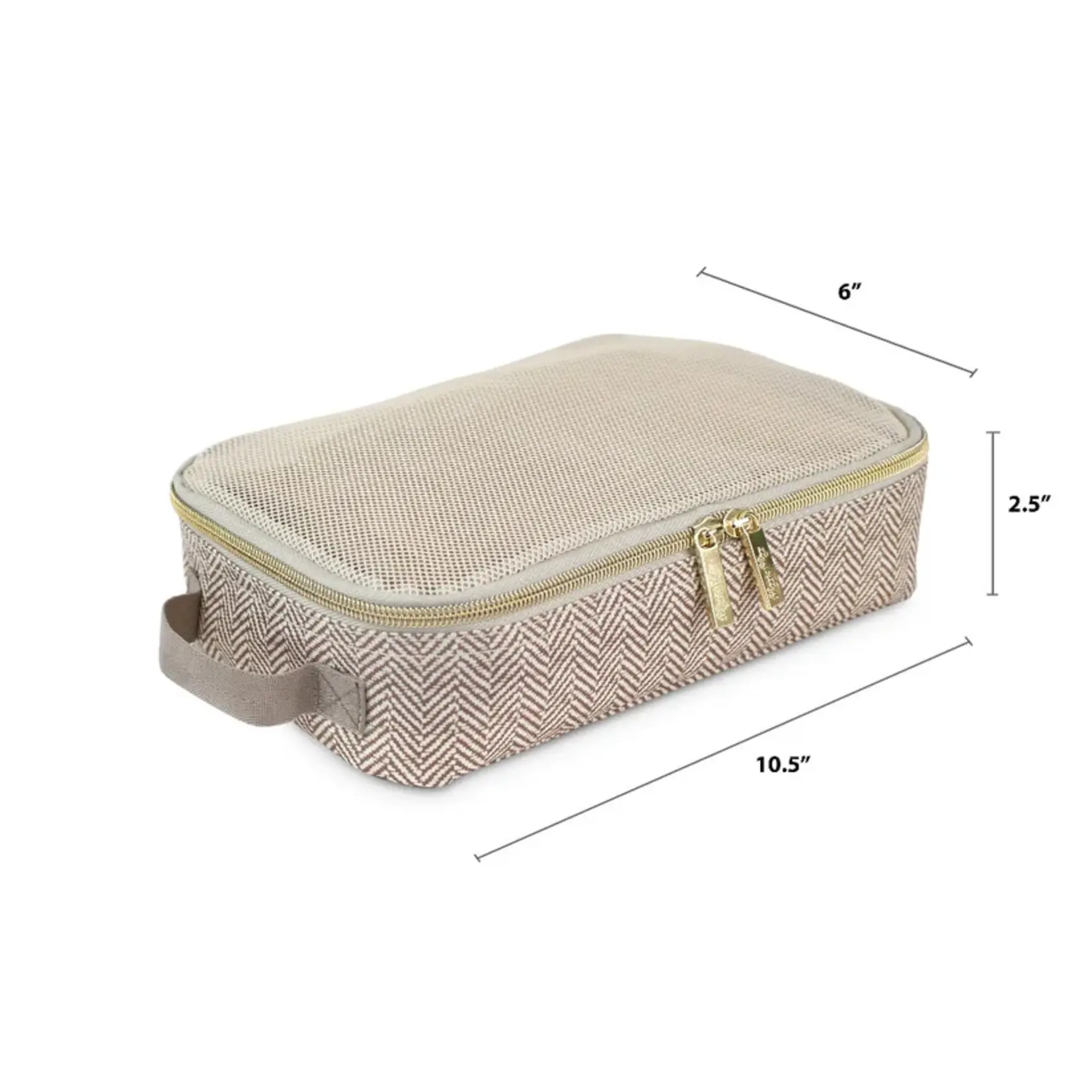 Itzy Ritzy Taupe Checkerboard Packing Cubes