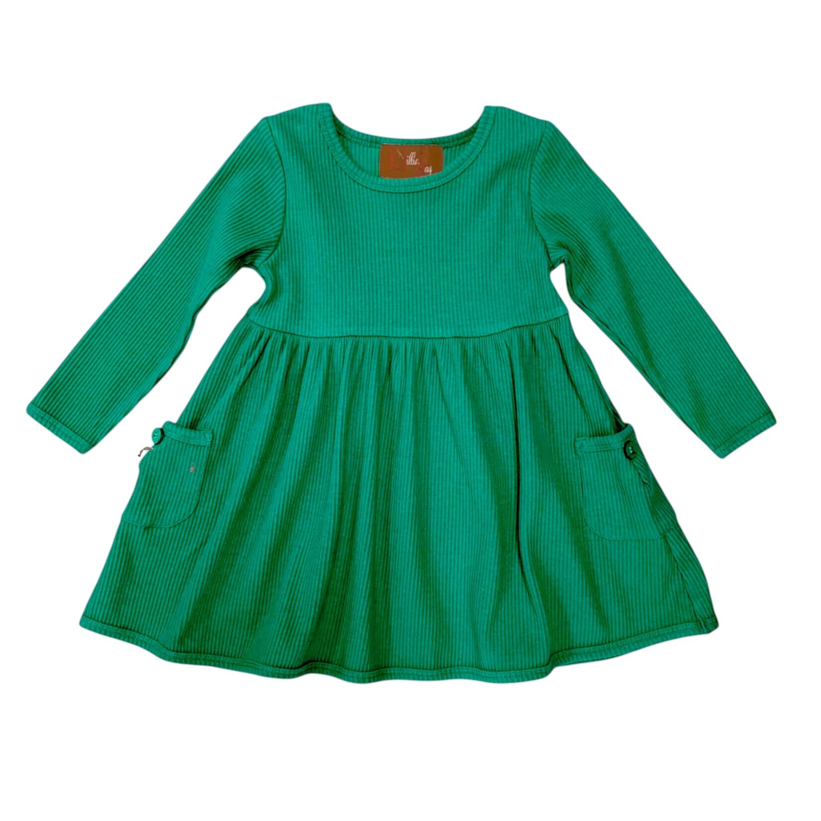 Millie Jay Green Ribbed Dress