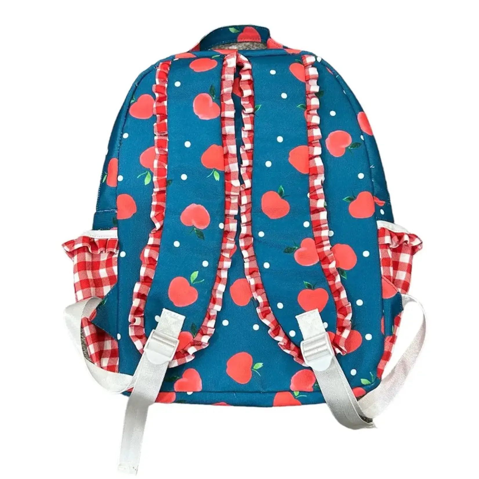 Apples on Navy Backpack