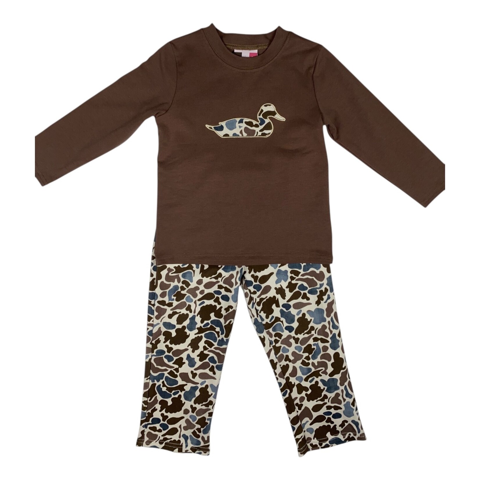 Banana Split Camo Duck Applique Pant Set