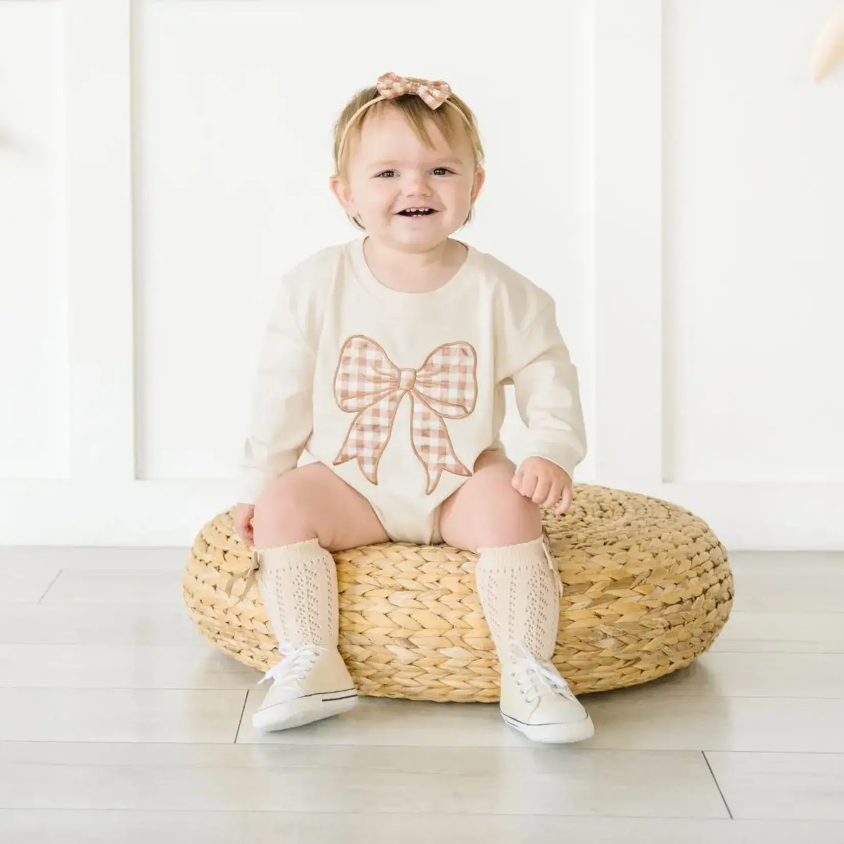 Sweet Wink Gingham Bow Romper
