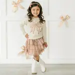Sweet Wink Gingham Bow Sweatshirt