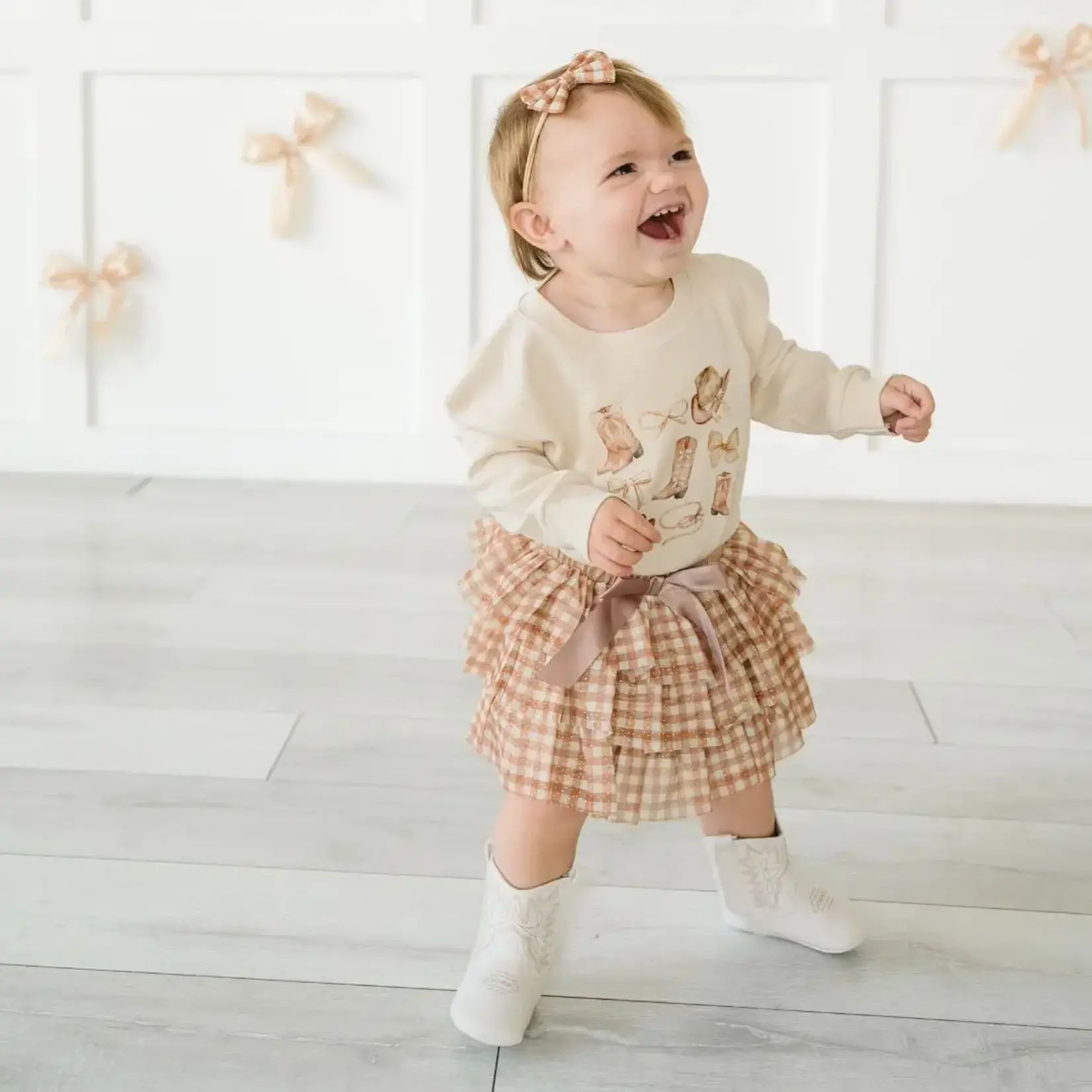Sweet Wink Gingham Bow Headband