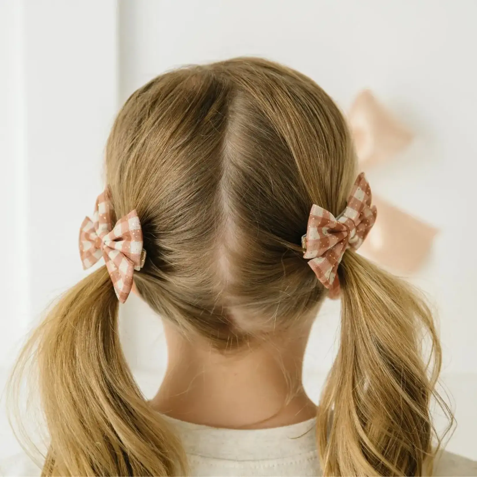 Sweet Wink Gingham Bow Clip Set