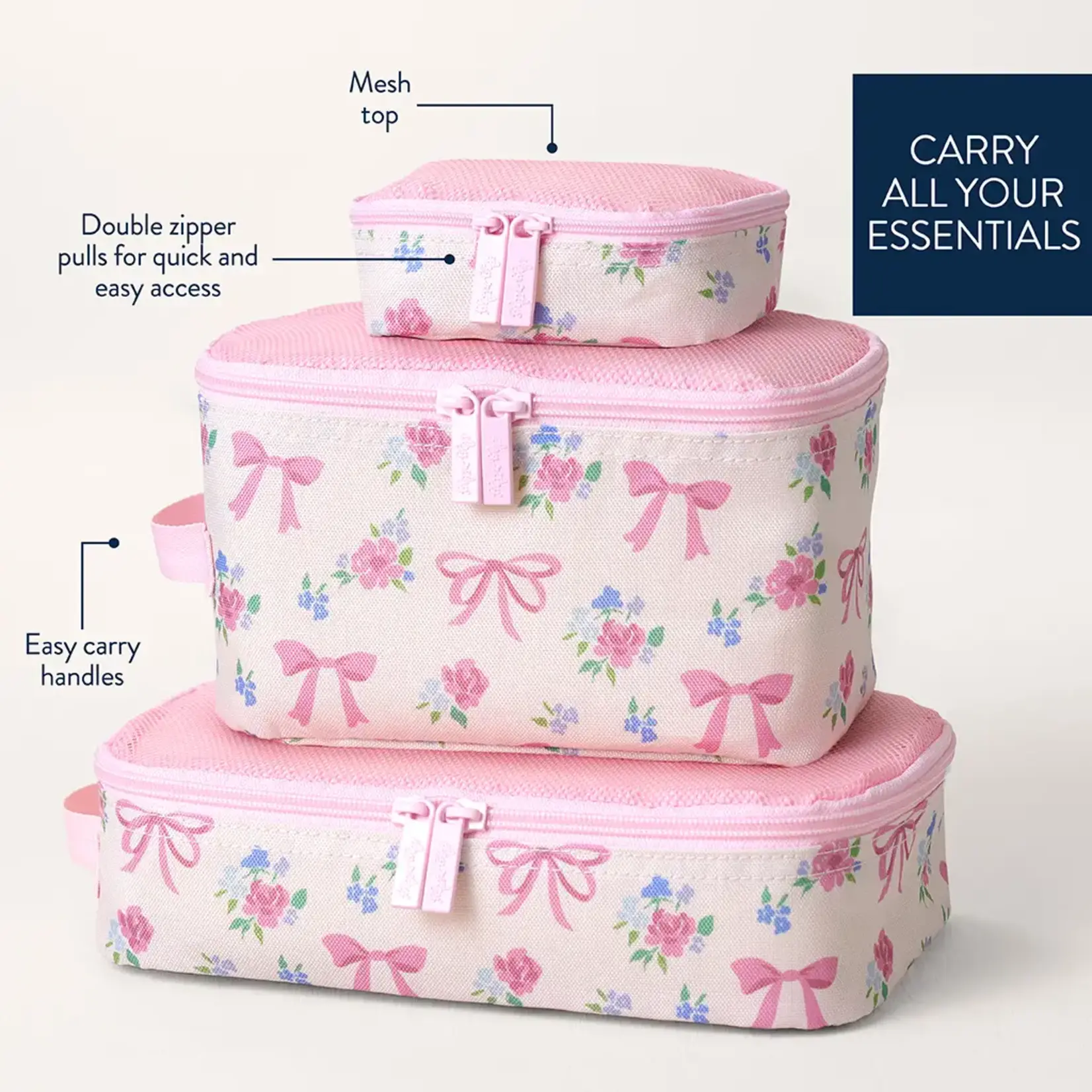 Itzy Ritzy Ribbons + Roses Packing Cubes