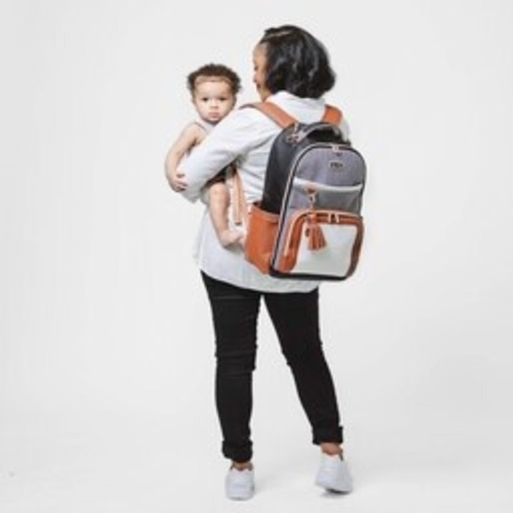 Itzy Ritzy Coffee & Cream Boss Plus Backpack Diaper Bag