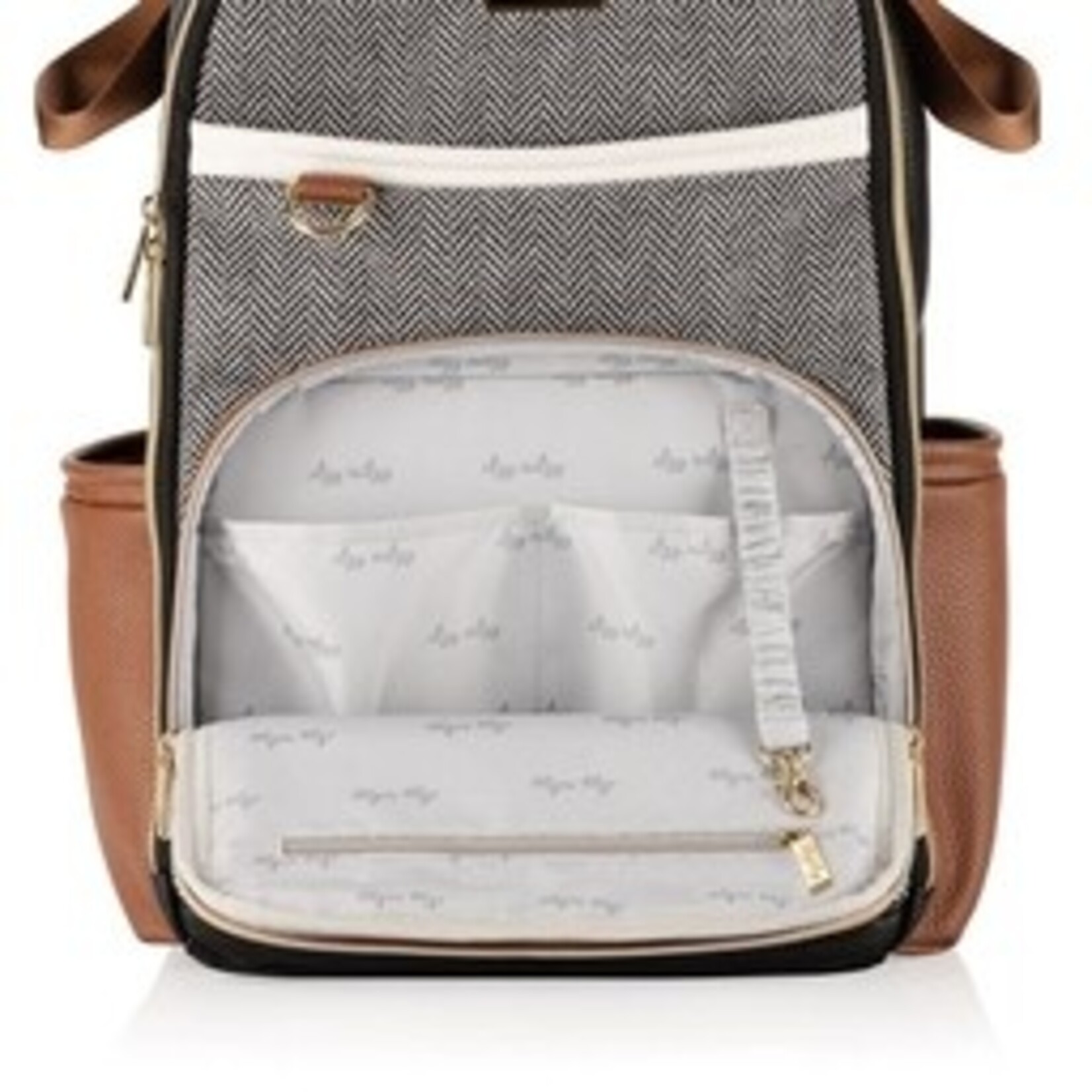 Itzy Ritzy Coffee & Cream Boss Plus Backpack Diaper Bag
