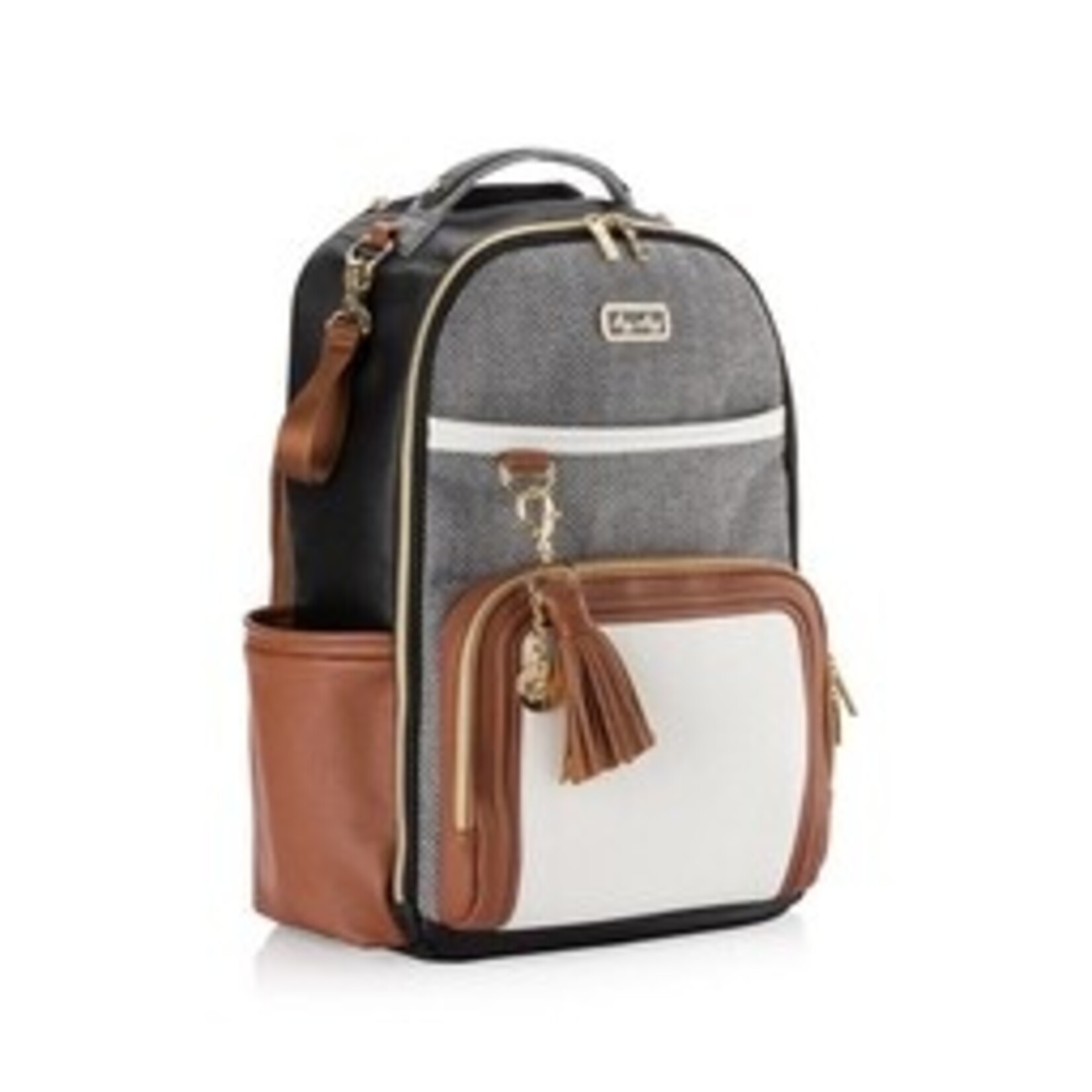 Itzy Ritzy Coffee & Cream Boss Plus Backpack Diaper Bag