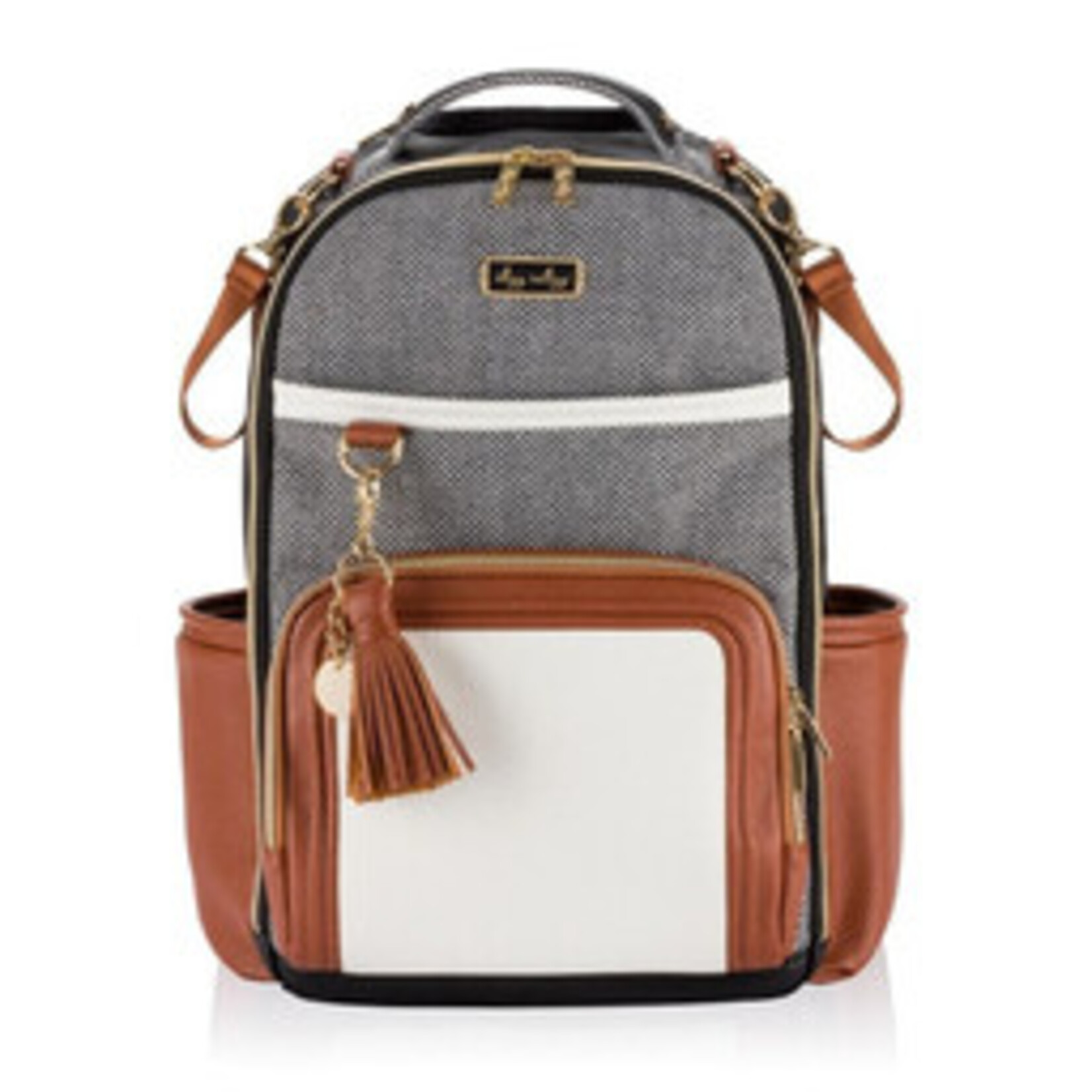 Itzy Ritzy Coffee & Cream Boss Plus Backpack Diaper Bag