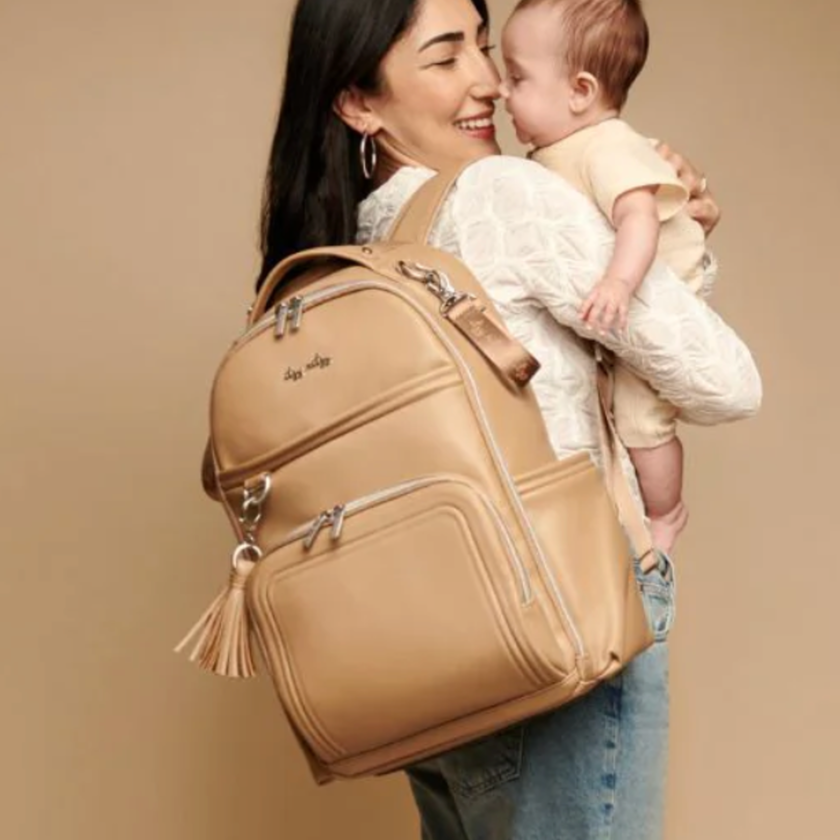 Itzy Ritzy Chai Latte Boss Plus Backpack Diaper