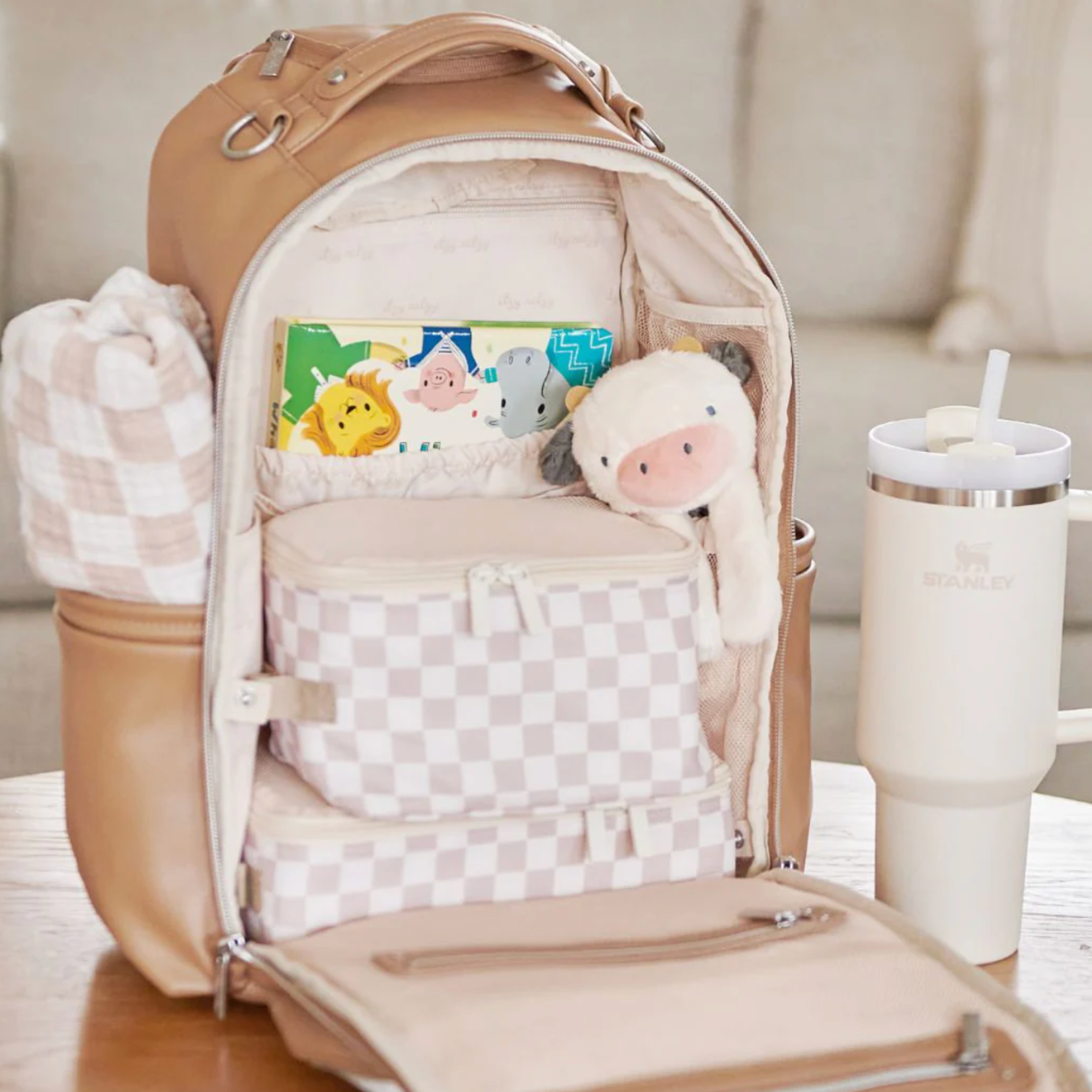 Itzy Ritzy Chai Latte Boss Plus Backpack Diaper