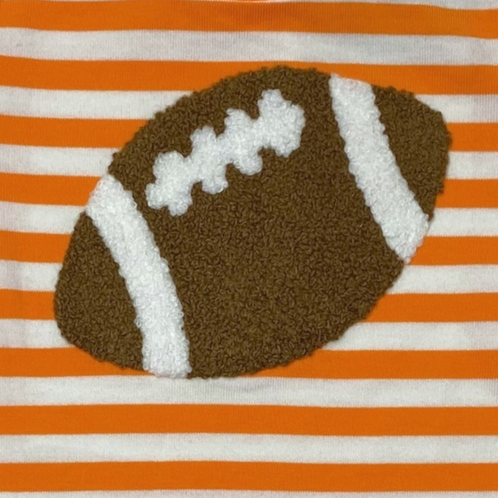 Three Sisters Orange Football Romper