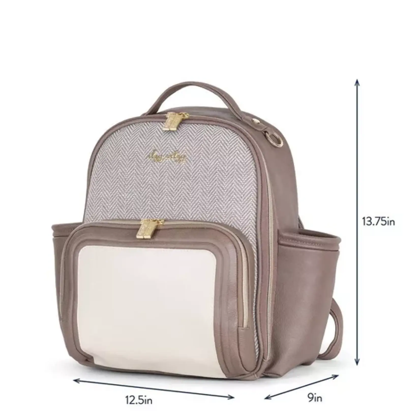 Itzy Ritzy Vanilla Latte Mini Plus Backpack Diaper Bag