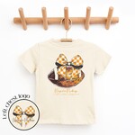 Magnolia Mudbugs Gingham Bow & Football Shirt- Orange