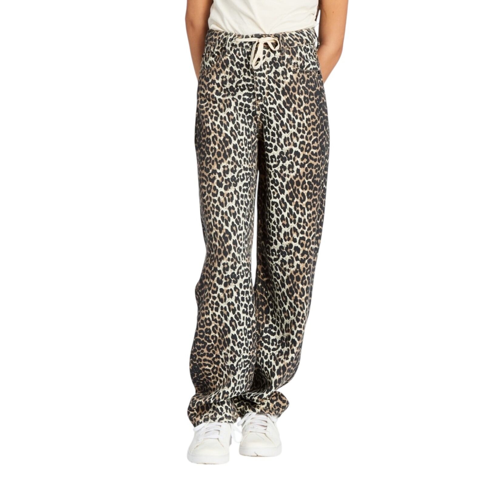 Tractr Leopard Barrel Jeans
