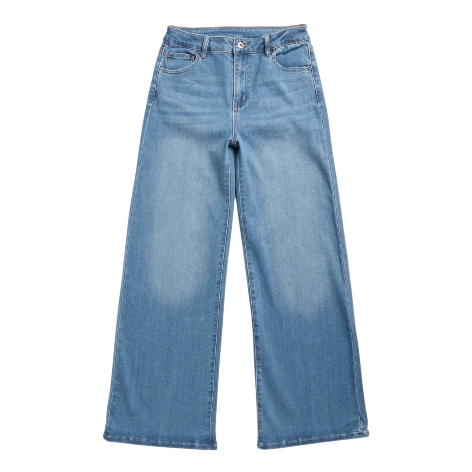 Tractr Indigo Bows Wide Leg Jeans