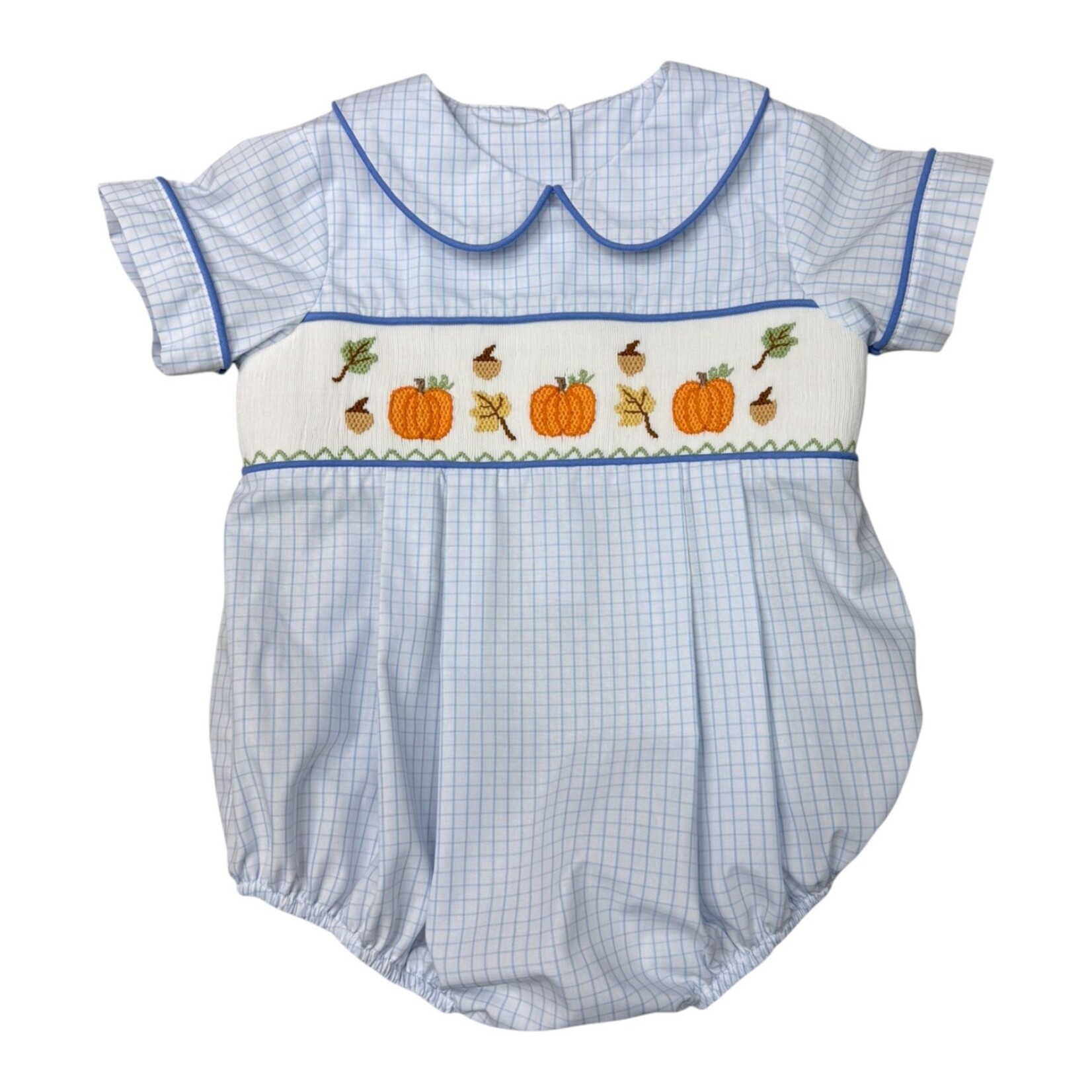Three Sisters It's Fall Smocked Boy Bubble