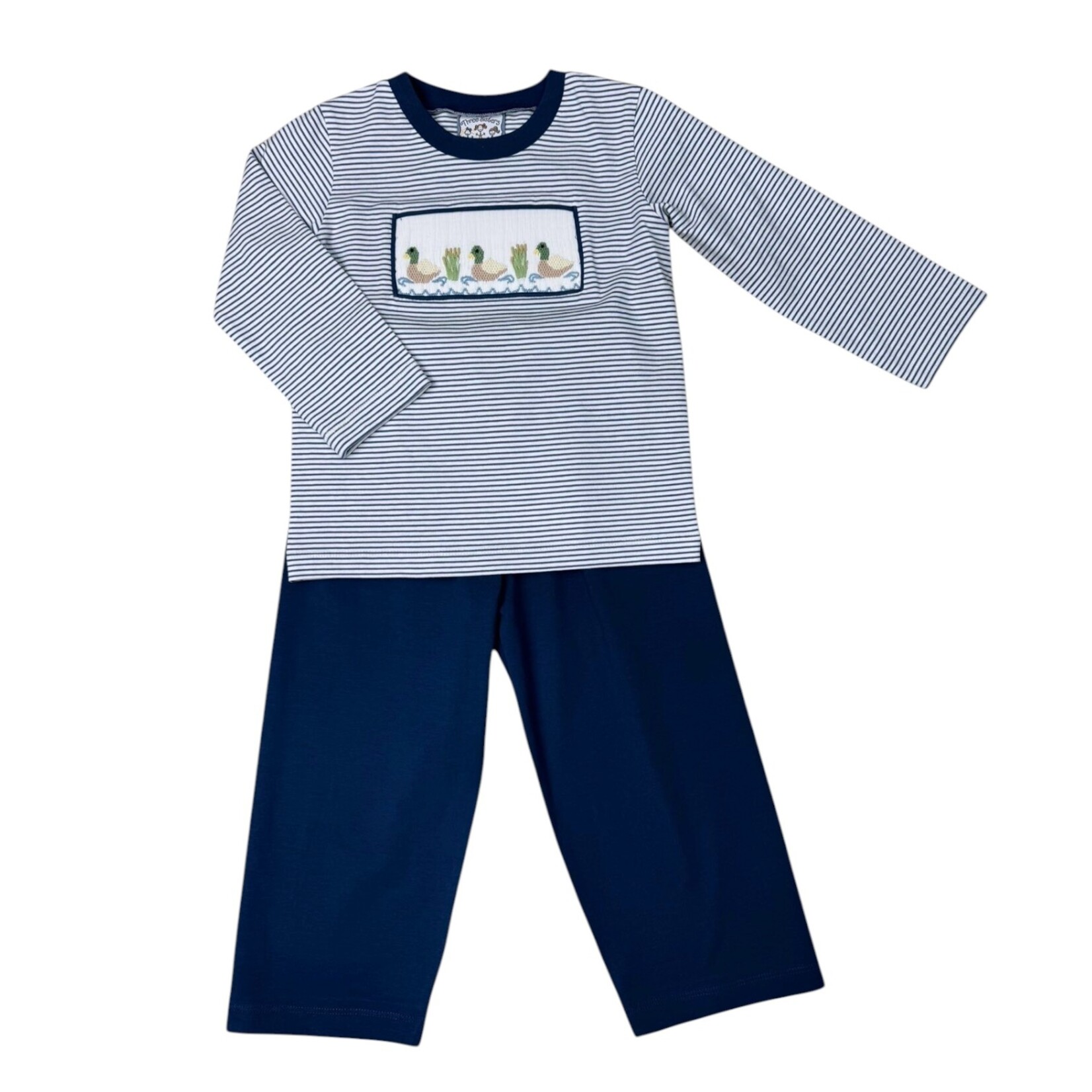 Three Sisters Mallard Duck Smocked Boy Pant Set