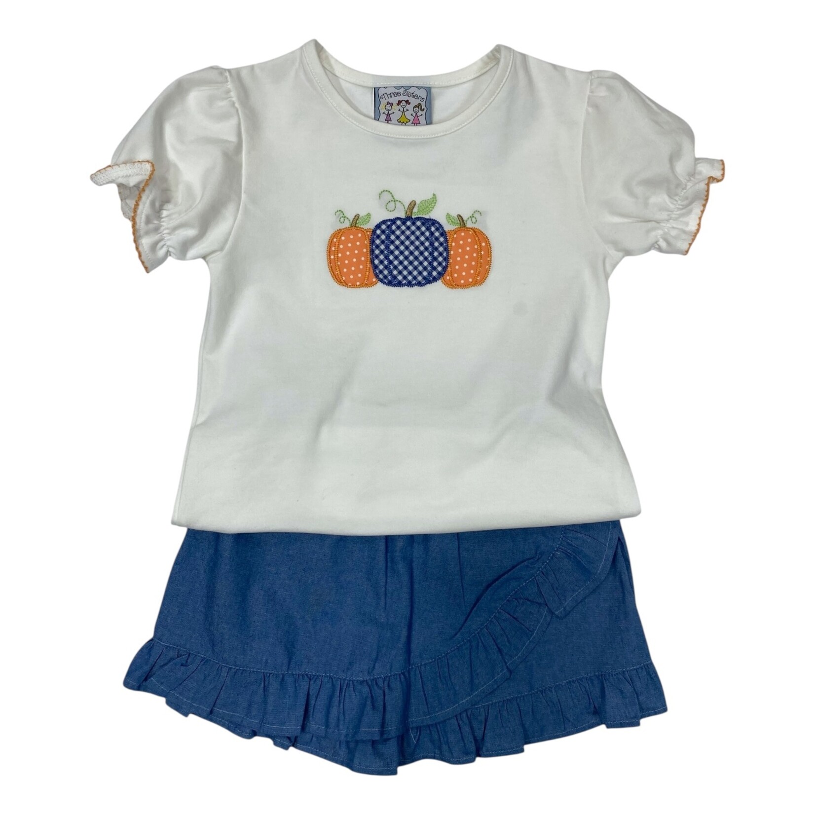 Three Sisters Pumpkin Patch Chambray Skort Set