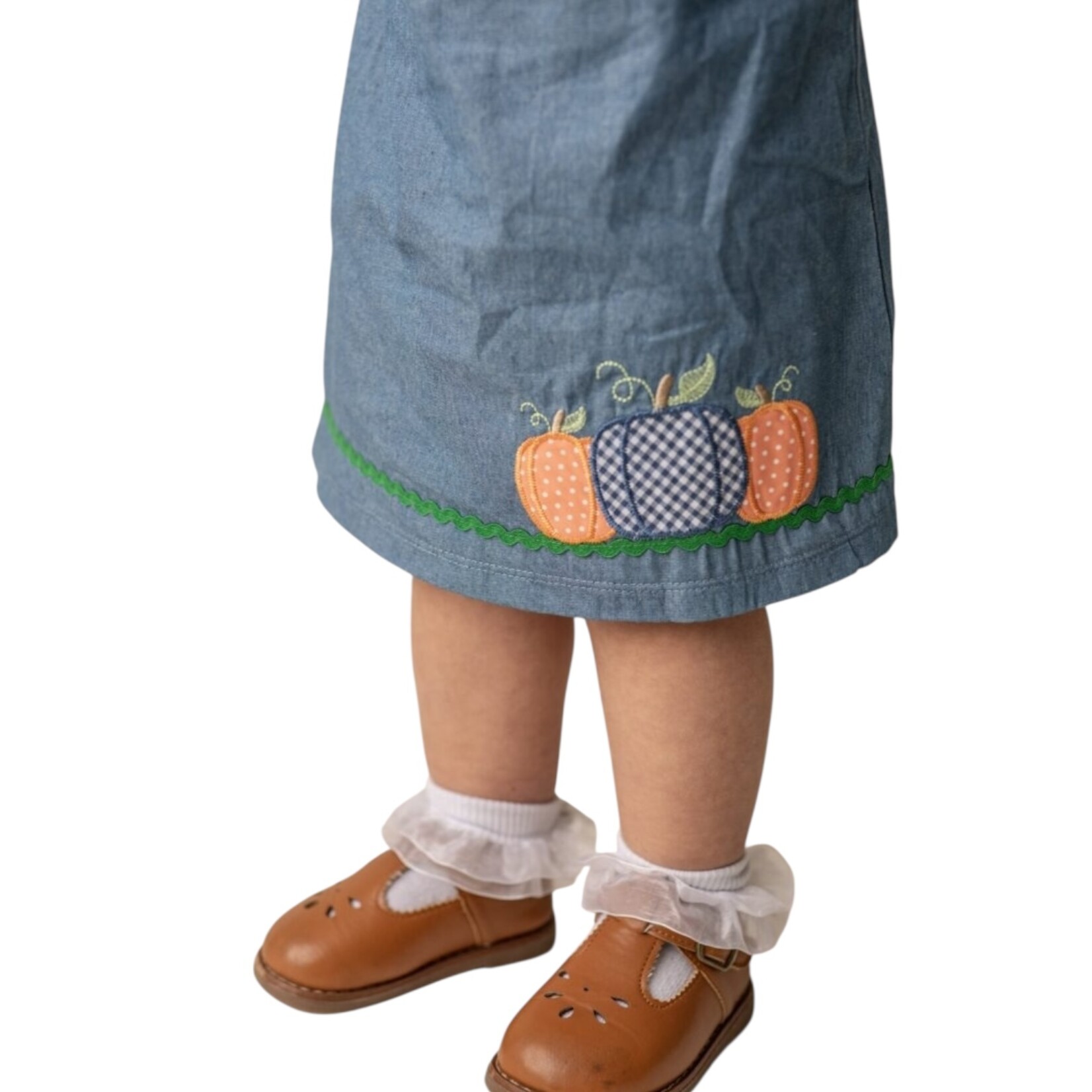 Three Sisters Pumpkin Patch Chambray Dress
