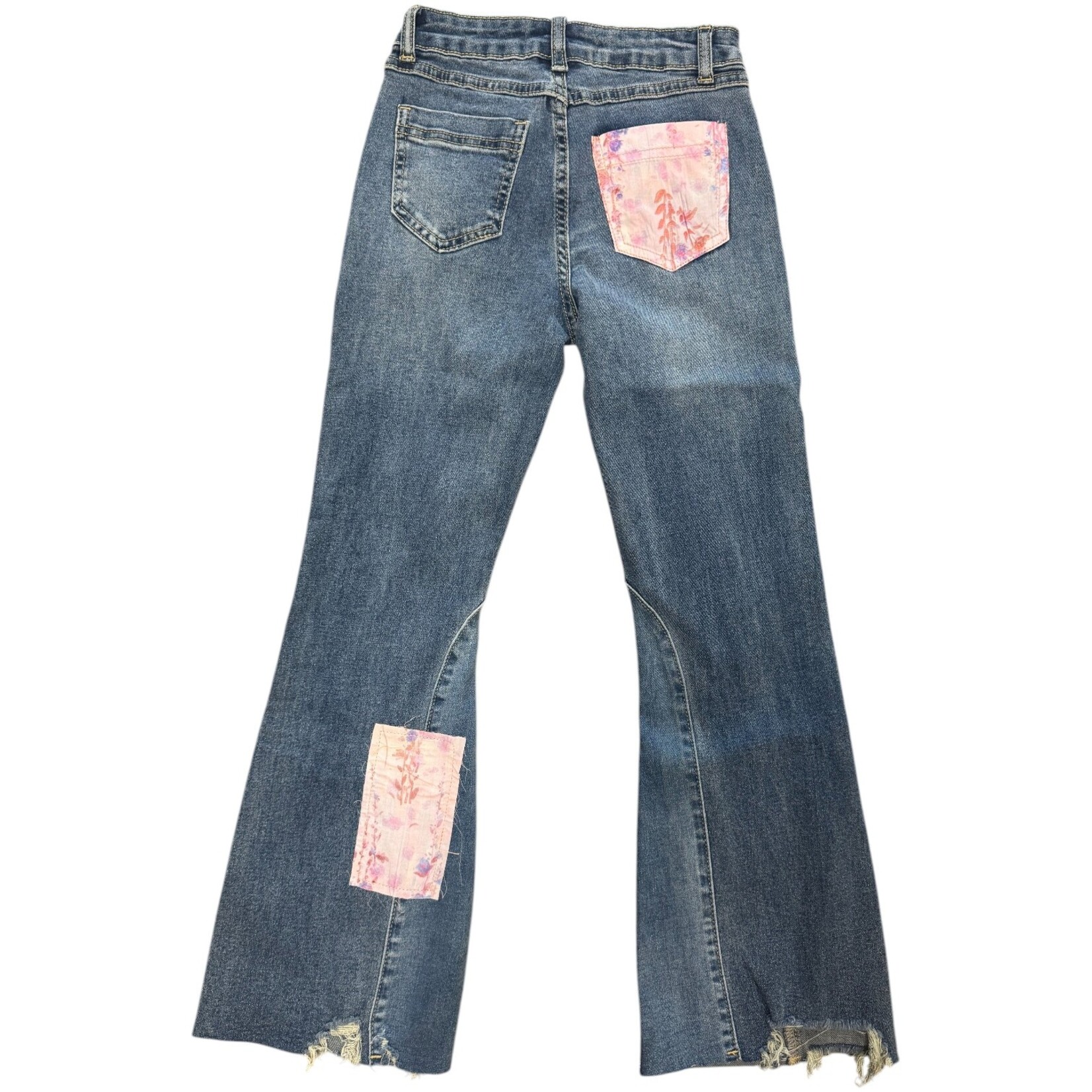 Tractr Patchwork Flare Jeans