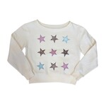 Paper Flower Star Applique Sweatshirt