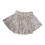 Paper Flower Leopard Print Skort