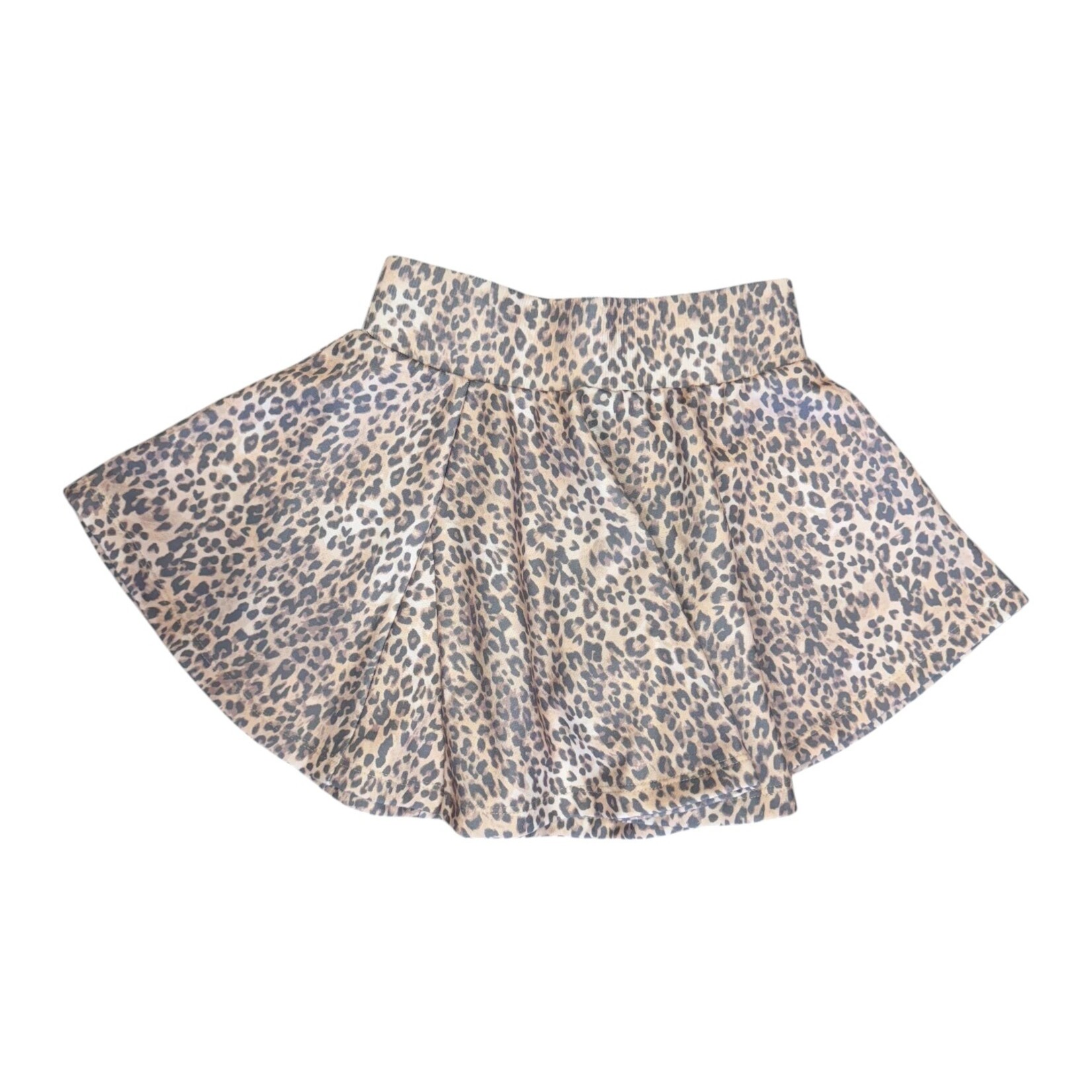 Paper Flower Leopard Print Skort