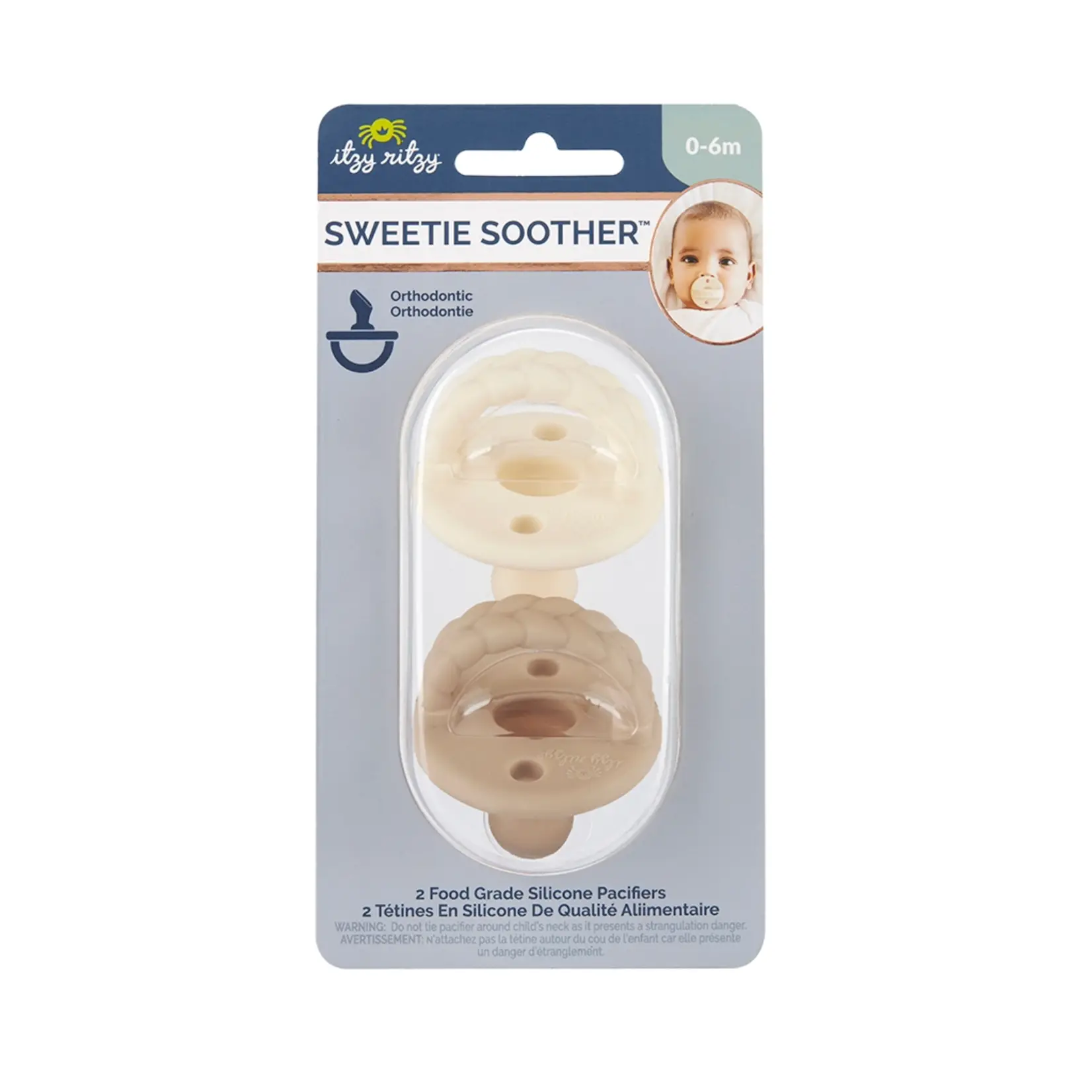 Itzy Ritzy Sweetie Soother Neutral Ortho Paci Set