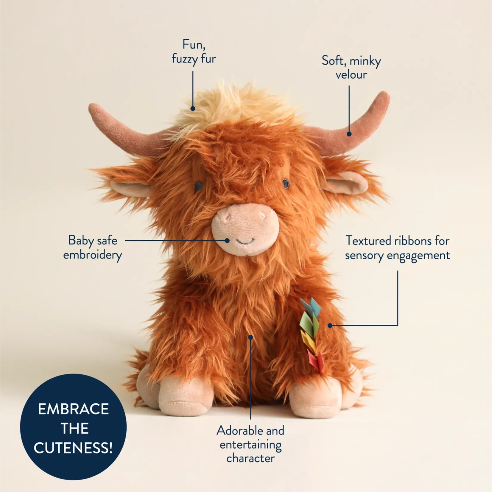 Itzy Ritzy Sweetie Snuggles - Highland Cow