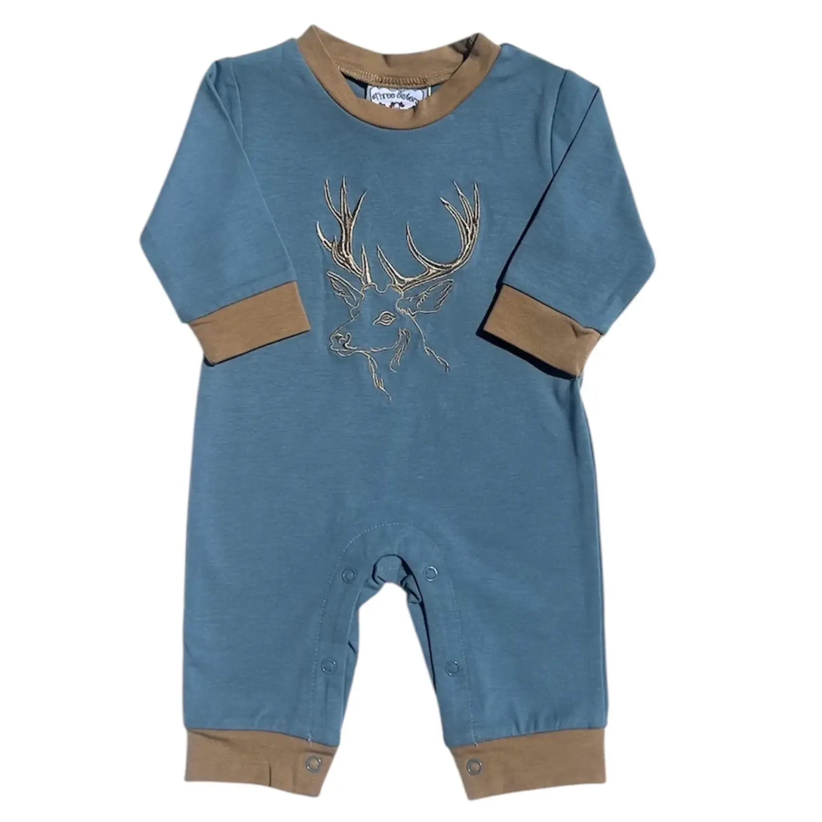 Three Sisters Deer Embroidery Romper