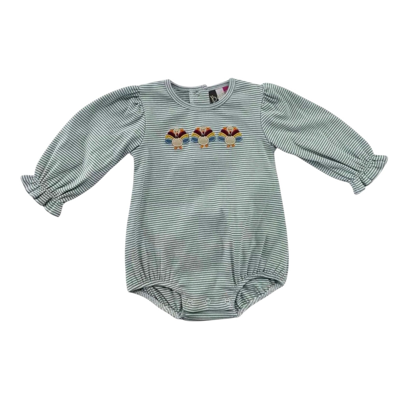 Banana Split Turkey Applique L/S Bubble