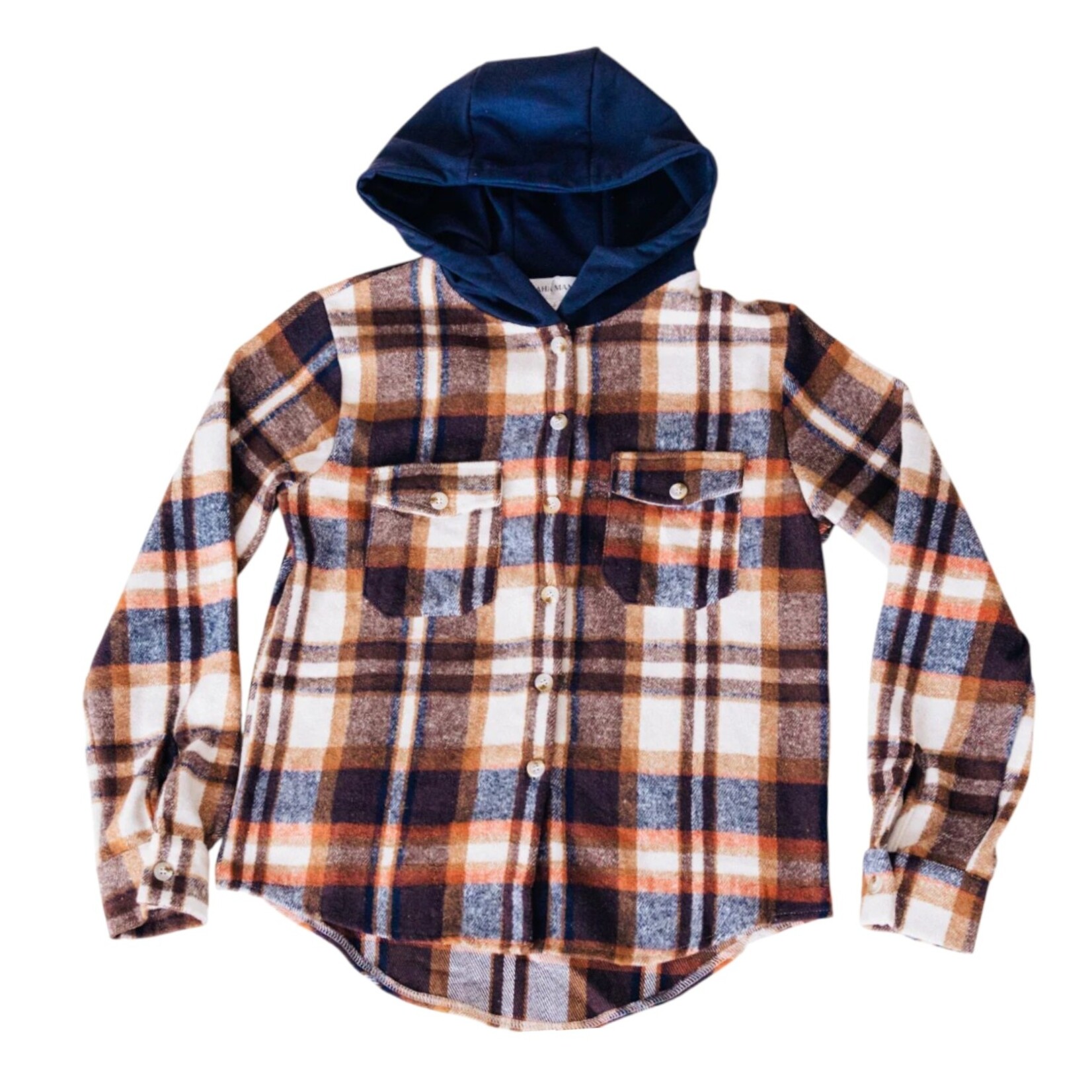 HAHA MAMA Navy/Copper Adult Flannel
