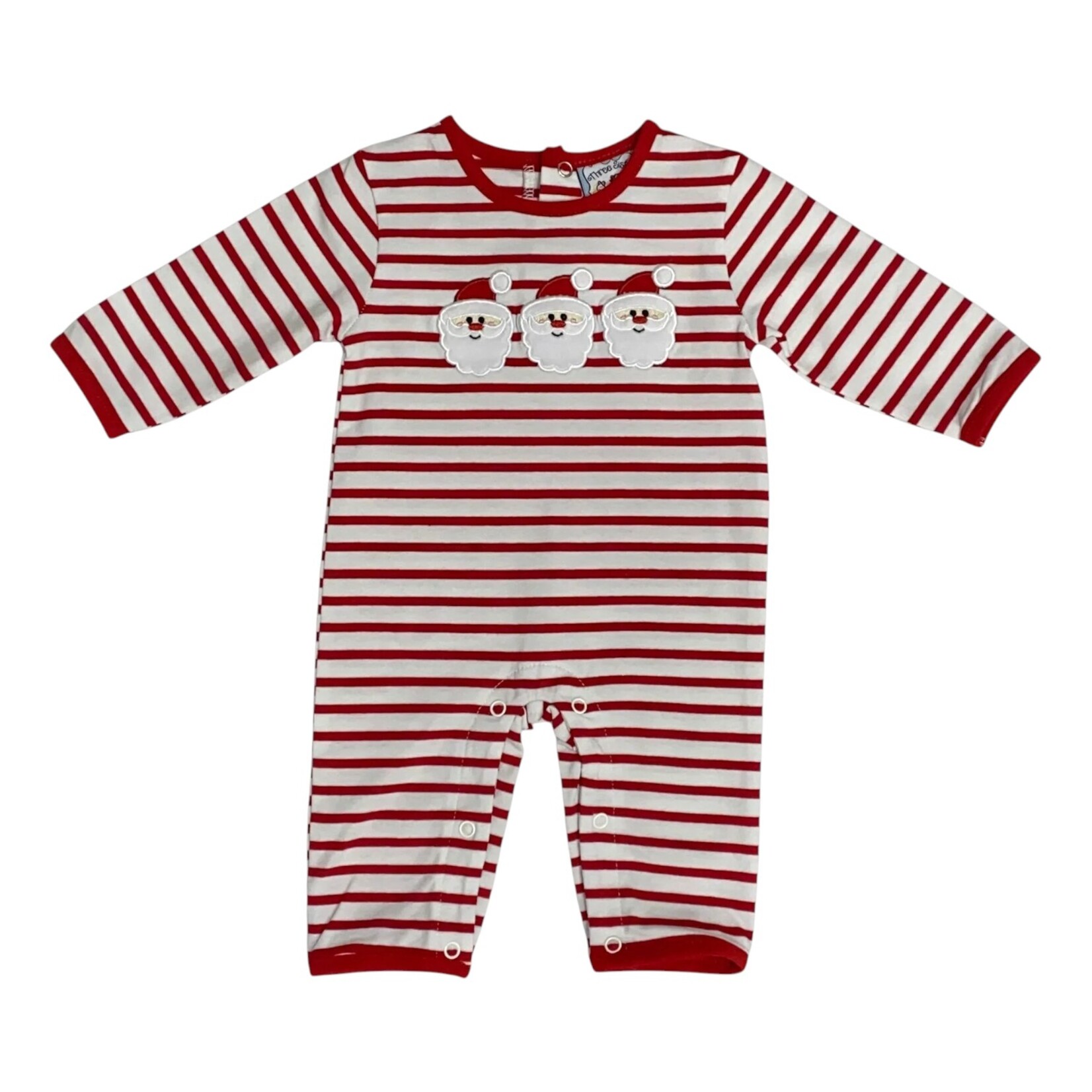 Three Sisters Santa Applique Boy Romper