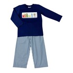 Three Sisters Nativity Smocked Pant Set