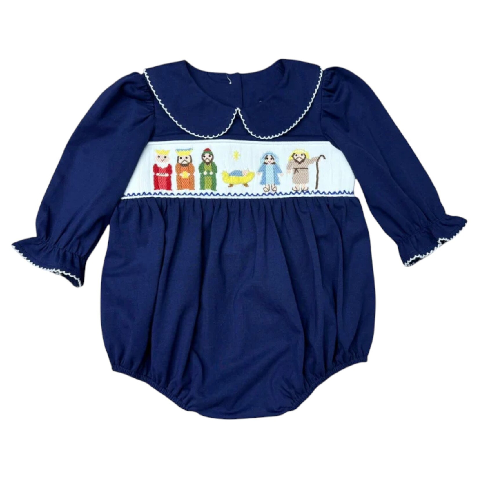 Three Sisters Nativity Smocked Bubble