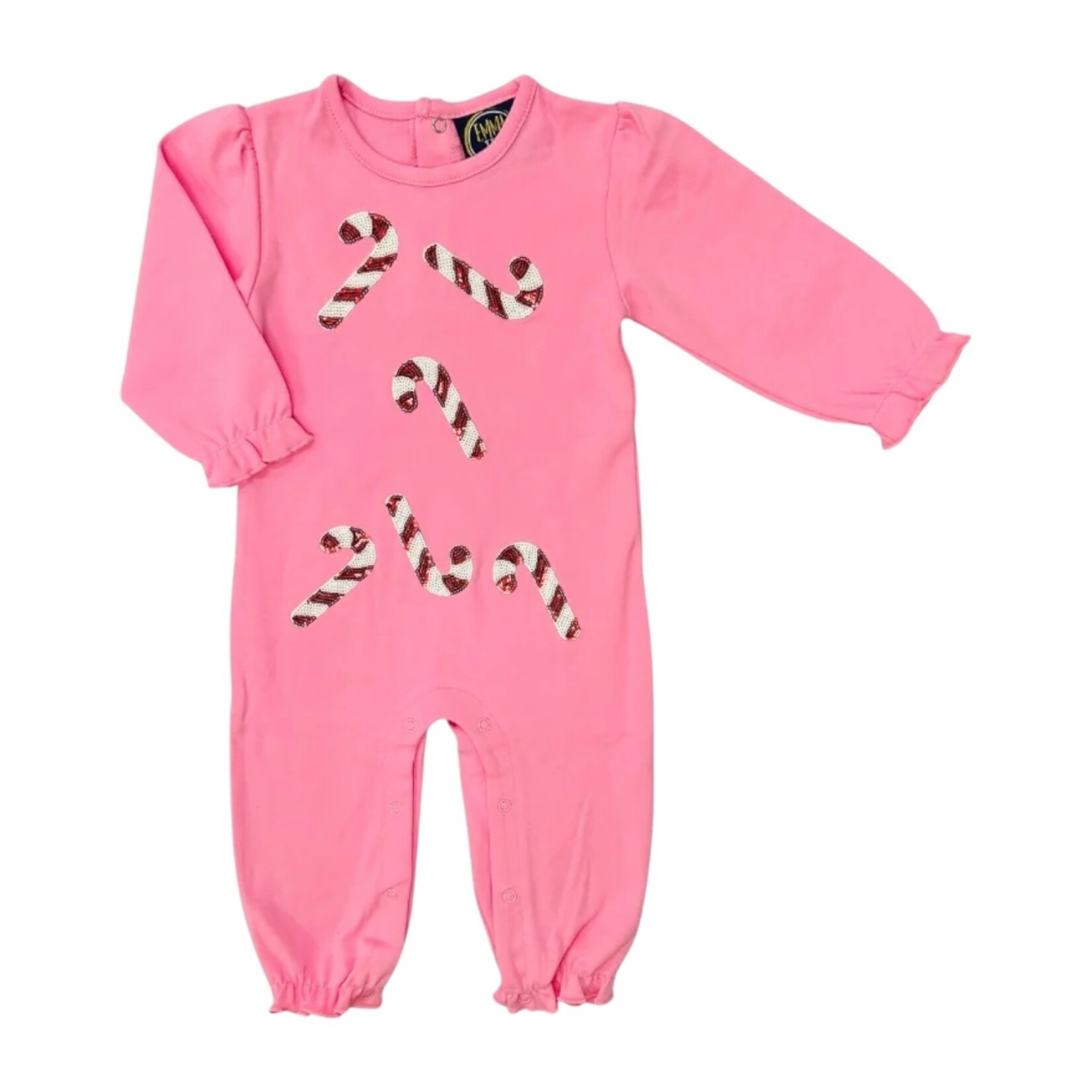 Emma Jean Candy Cane Sequin Romper