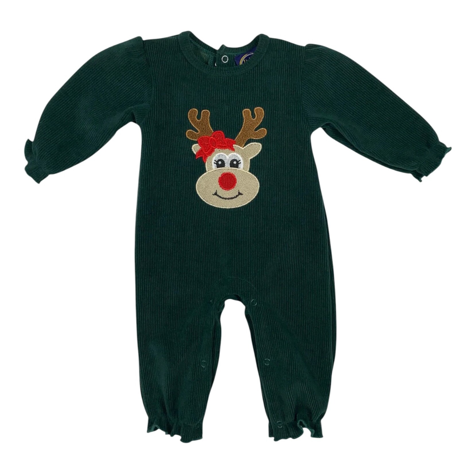 Emma Jean Reindeer Girl Romper