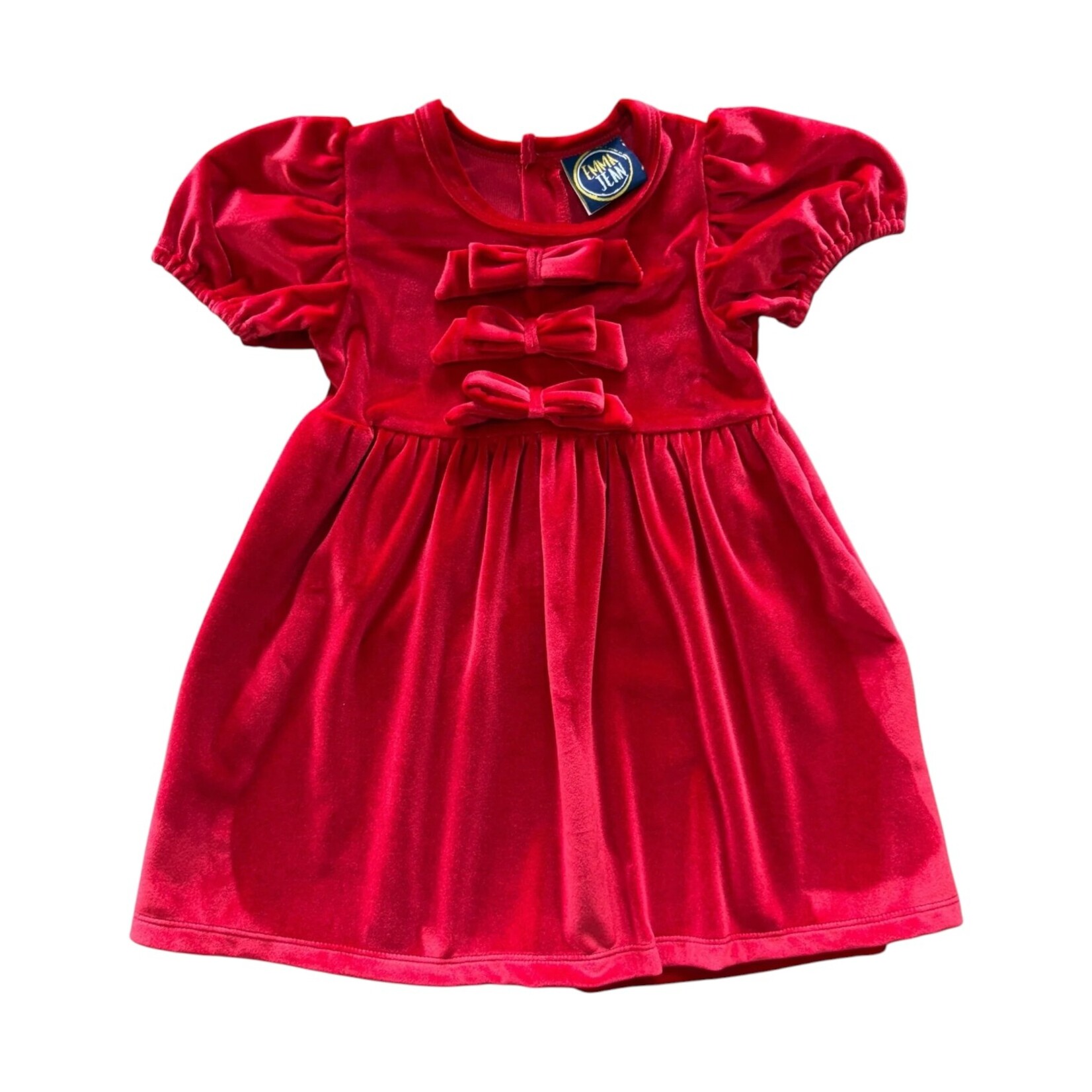 Emma Jean Chelsea Red Bow Velvet Dress