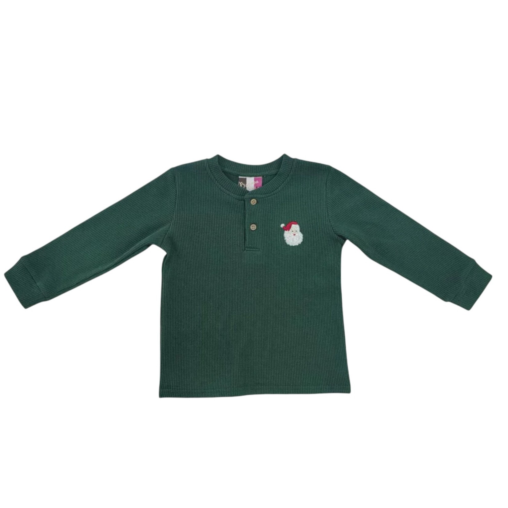 Banana Split Emerald Santa Henley Shirt