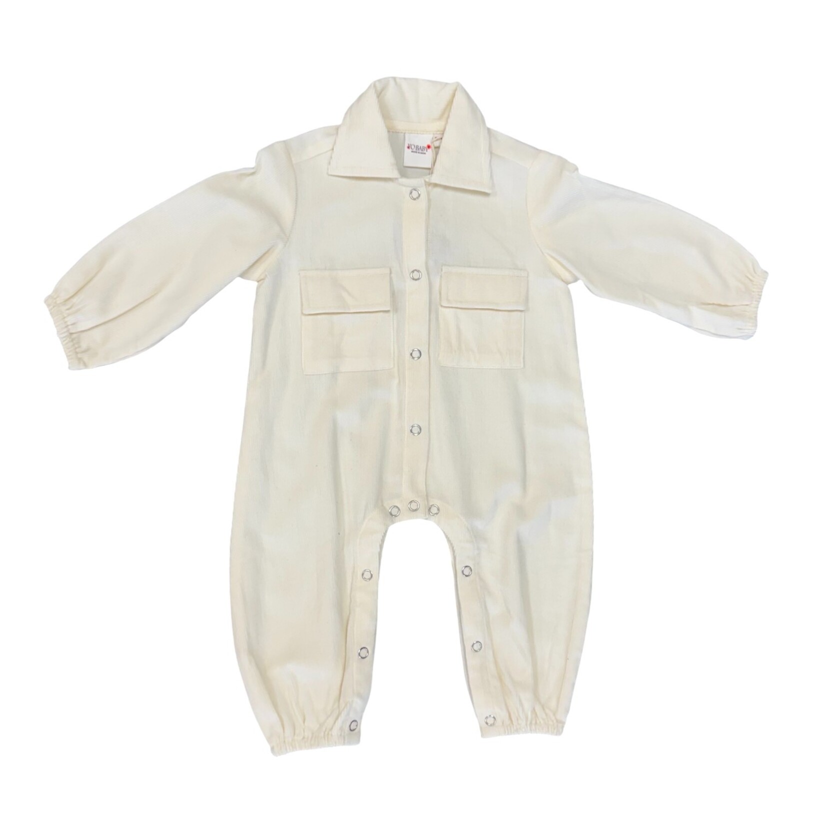 Yo Baby Corduroy Onesie - Ivory