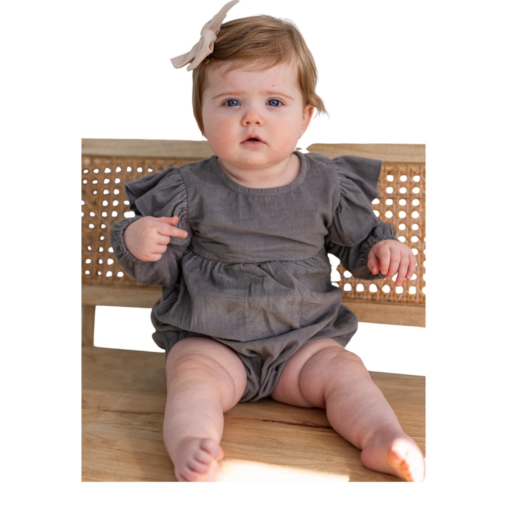 Yo Baby Corduroy Bubble - Grey/Blue