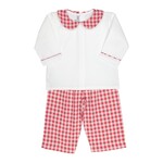 Sweet Dreams Red & White Plaid Boy Pant Set