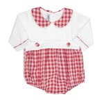 Sweet Dreams Red & White Plaid Boy Bubble