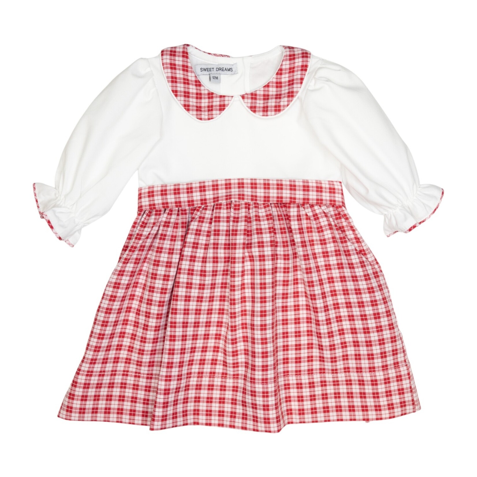 Sweet Dreams Red & White Plaid Dress