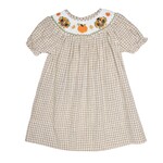 Sweet Dreams Gingham Turkey Smocked Dress