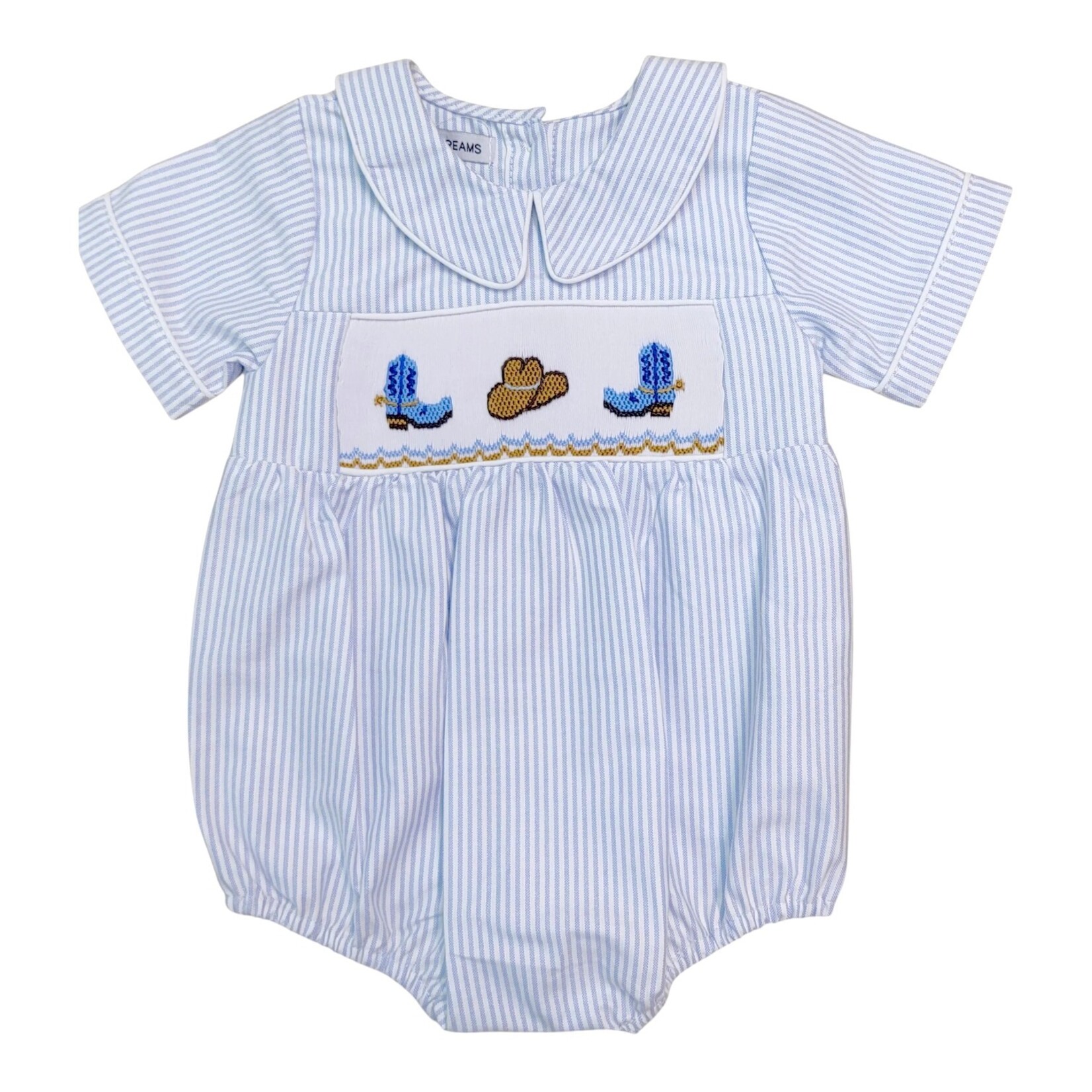 Sweet Dreams Cowboy Boots & Hat Smocked Bubble